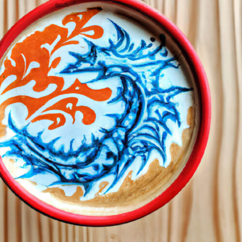 Dragon Latte Art Image
