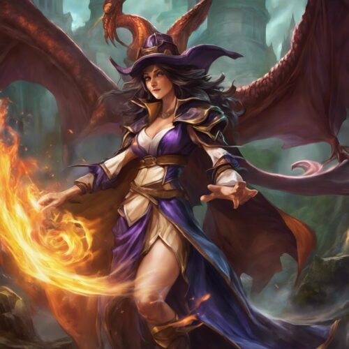 Dragon's Crown Sorceress Executing a Spell