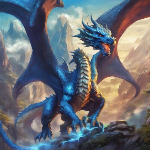 Image of a blue dragon in a video game
